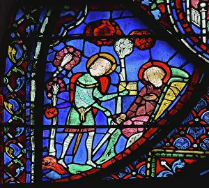 Empathy: Charlemagne stained glass window, Chartres cathedral, France
