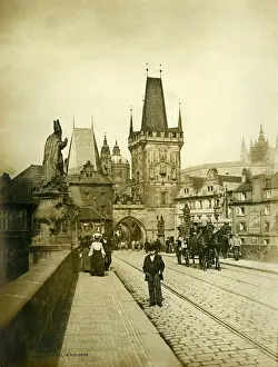 Czechia: Charles bridge in Prague in 1912