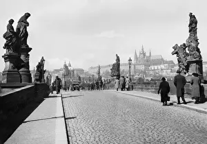 Hradcany: The Charles Bridge in Prague, 1936