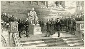 Charles Darwin statue unveiled, 1885