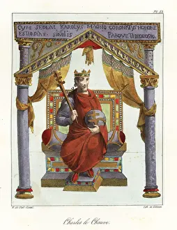 Treuttel And Wurtz: Charles EA a'nEA a'n, or Charles the Bald, on the throne