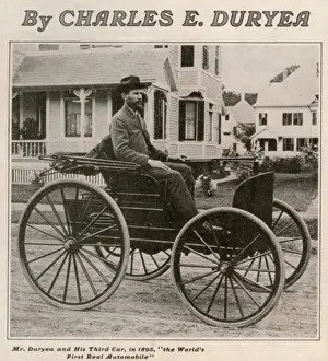 Horseless: Charles Edgar Duryea 1862-1938 in his third ?