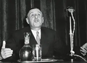 Carafe: Charles De Gaulle speaking, ca. 1947-50. From