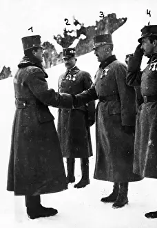 Reviewing: Charles I of Austria visiting troops, Predazzo, WW1