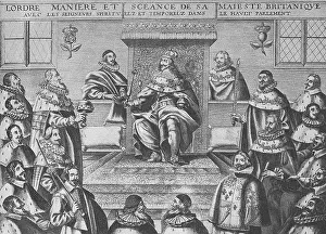 Lords: Charles I of England on the throne in the House
