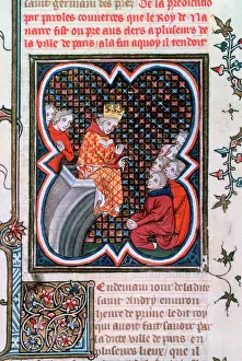Nationale: Charles II (Charles the Bad) Preaching to Clerics (14th C.)