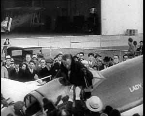 Exiting: Charles Kingsford Smith Exiting a Plane