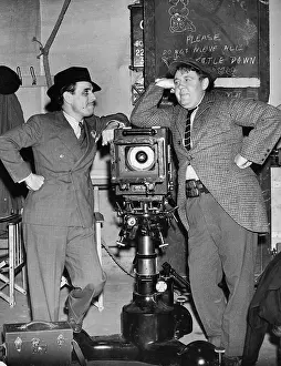 Leans: Charles Laughton in the studio, 1938