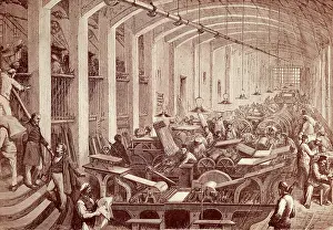 Editions: Charles Laure's printing press. View of the machines
