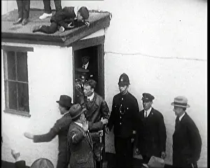 Emerges: Charles Lindbergh Emerges From a Building At