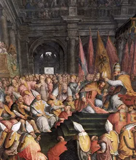 1560s: Charles V crowned by Pope Clement VII, by Vasari