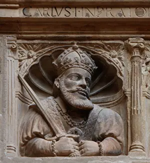 Guardrail: Charles V, guardrail of the first floor gallery