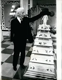 Pinewood: Charlie Chaplin, actor and director, 77th birthday cake