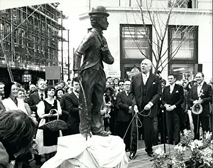 Walworth: Charlie Chaplin statue unveiled, Leicester Square, London