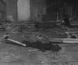 Fatalities: Charred corpse of a victim of the April 18, 1906