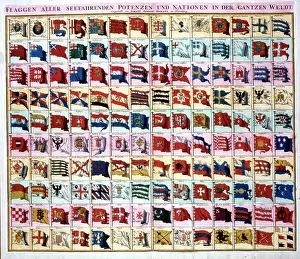 Faring: Chart of the flags of the sea--faring nations of the World