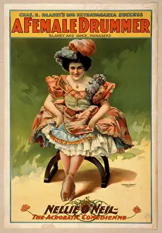 Chas: Chas. E. Blaney's big extravaganza success, A female drummer