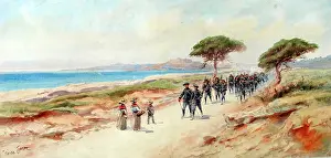 Chasseurs: Chasseurs d'Alpins (the Blue Devils) marching