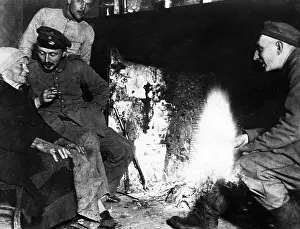 Grandmother: Chat at the fireplace, 1915