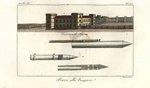 Ferrario: Chatham naval barracks and William Congreve's rockets