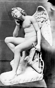 C1876: Chatsworth House, Cupid in Thought c1876