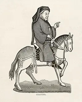 1387: CHAUCER ON HORSE