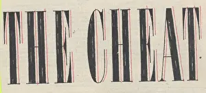 Fanzine: The Cheat - font and text from Woman's Own magazine, 29th Se
