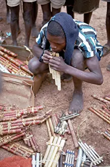 Panpipes: Checking e` sound of the set making by Andrew Tracey