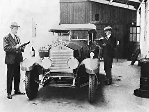 Expensive: Checking Hooper coachwork on Rolls Royce car