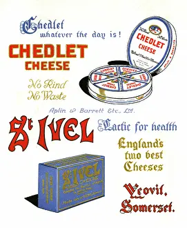 Cheeses: Chedlet and St Ivel cheese advertisement