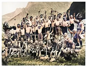 Thrities: Cheering boy scouts