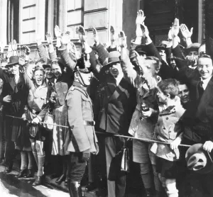 Cheer: Cheering NSDAP supporters, 1931