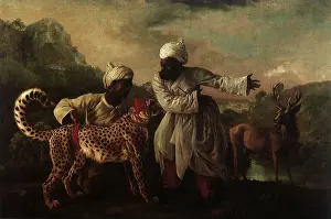 1765: Cheetah and Stag with Two Indians, by Stubbs