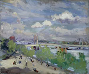 Glehn: Chelsea Bridge ' view of the river Thames