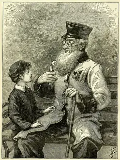 Reminiscence: Chelsea Pensioner and young boy