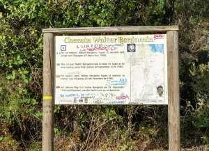 Remembrance: Chemin Walter Benjamin, Banyuls, Pyrenees-Orientales, France