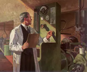 Gauge: Chemist adjusting Gauge