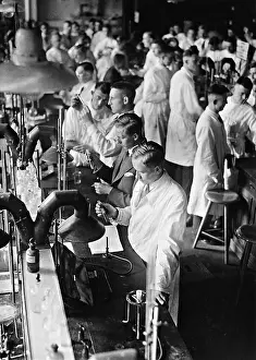 Chemicals: Chemistry students in the laboratory, 1932