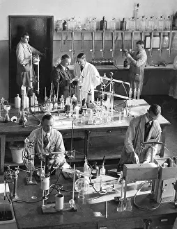 Chemists: Chemists in a laboratory in Germany