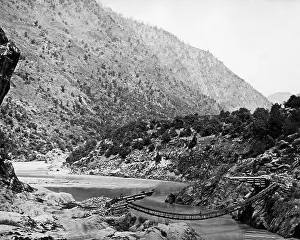 Kashmiri: Chenab Rope Bridge, Kashmir, India
