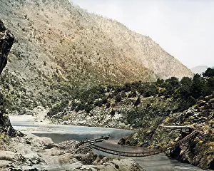 Kashmir: Chenab Rope Bridge, Kashmir, India