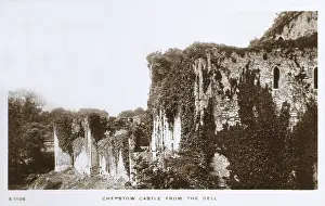 Chepstow: Chepstow Castle viewed from the Dell