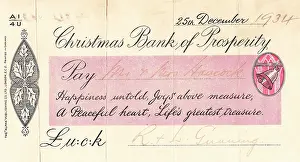 Gunning: Cheque from the Christmas Bank of Prosperity