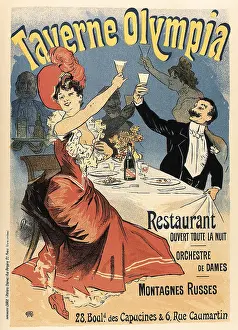 Cheret: CHERET, Jules (1836-1932). Advertising of restaurant