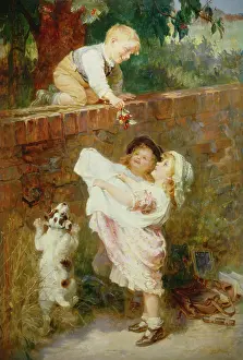Pinafores: Cherry Pickers ' boy with a bunch of cherries