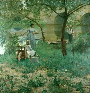 Lavery: Under the Cherry Tree ' by the river