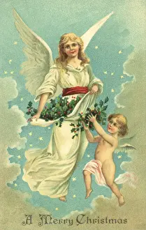 Inspirational: Cherub and Angel in Sky