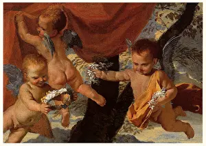 Poussin: Cherubs and Banner, by Poussin