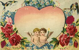 Sprays: Cherubs Within Heart