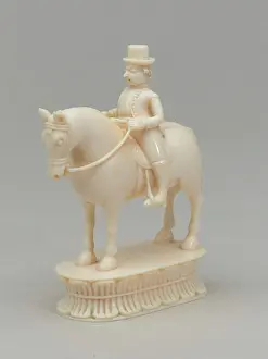 "Chess PIece, made in Berhampur, India, 1820
